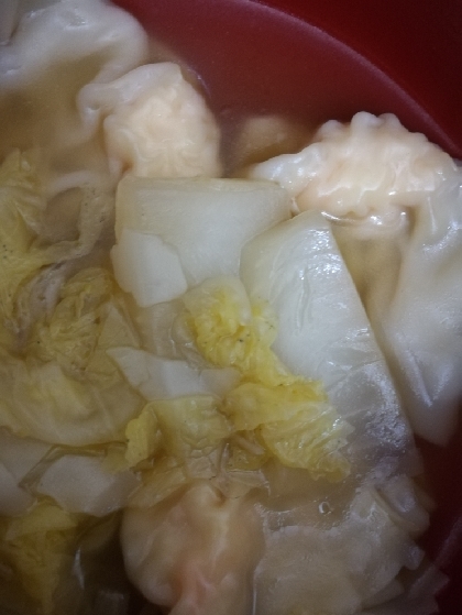 白菜と水餃子の豆乳スープ(о´∀`о)