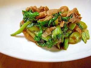 簡単!チンゲンサイと豚肉のオイスターソース炒め♪