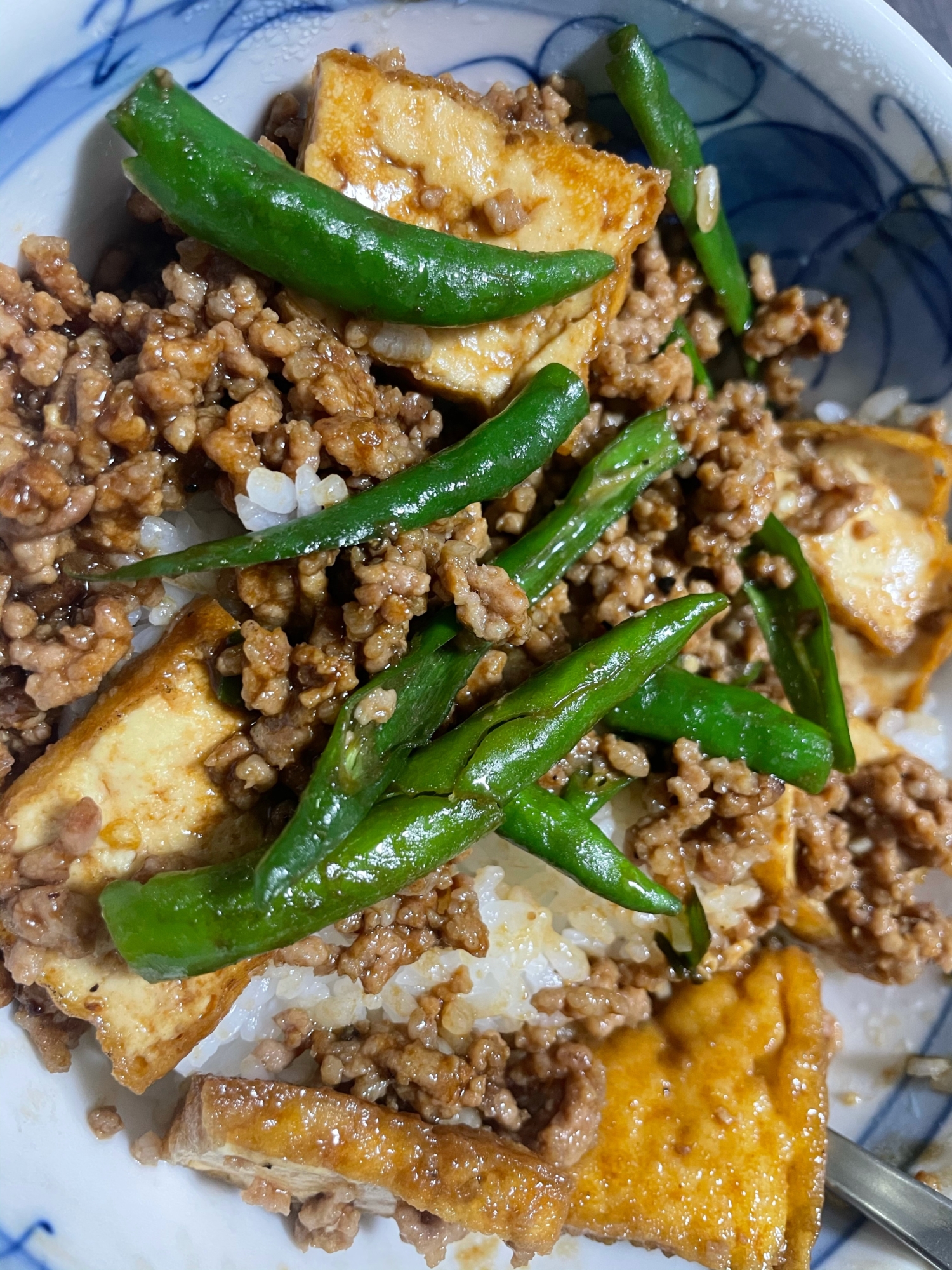 汗だく必至！青唐辛子と厚揚げの肉味噌炒め