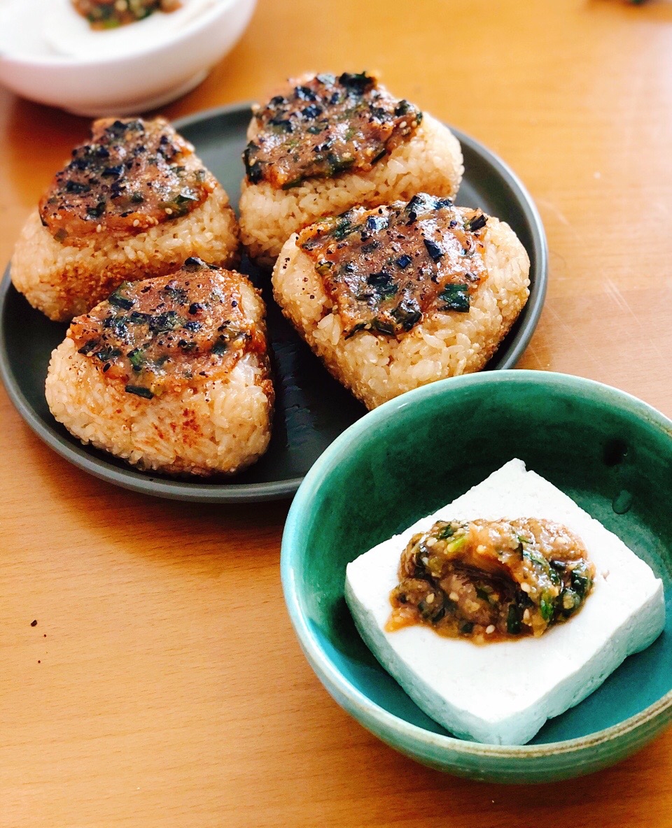 冷凍もできる！ネギ味噌焼きおにぎり！