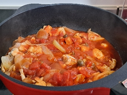 フライパンで簡単☆鶏むね肉のトマト煮