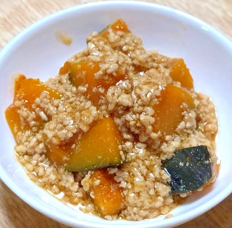 【作り置き】かぼちゃの鶏そぼろ煮【弁当おかず】