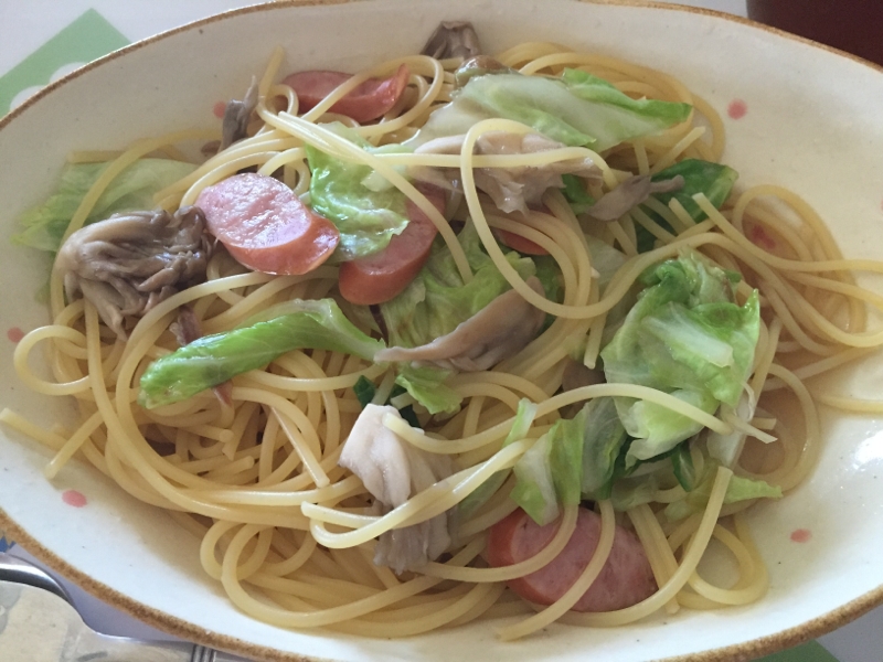 ストレートつゆで和風パスタ