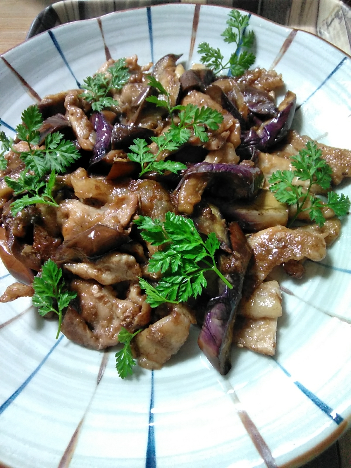 母の日に♡豚肉と茄子のバルサミコ風味