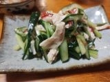 蒸し鶏とレタスサラダ