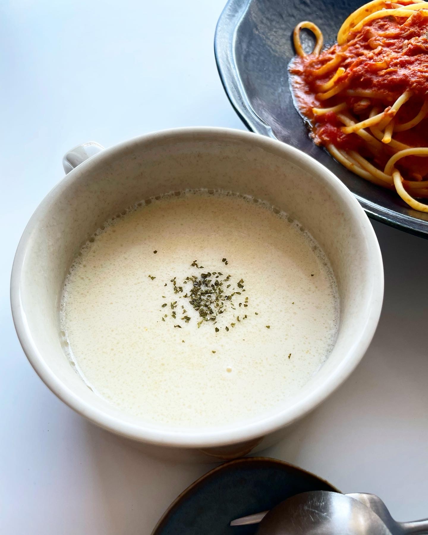 米粉でクラムチャウダーヽ(´▽`)/