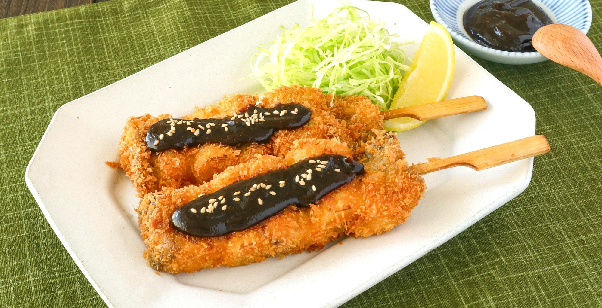 ぶりと長ねぎの串カツ