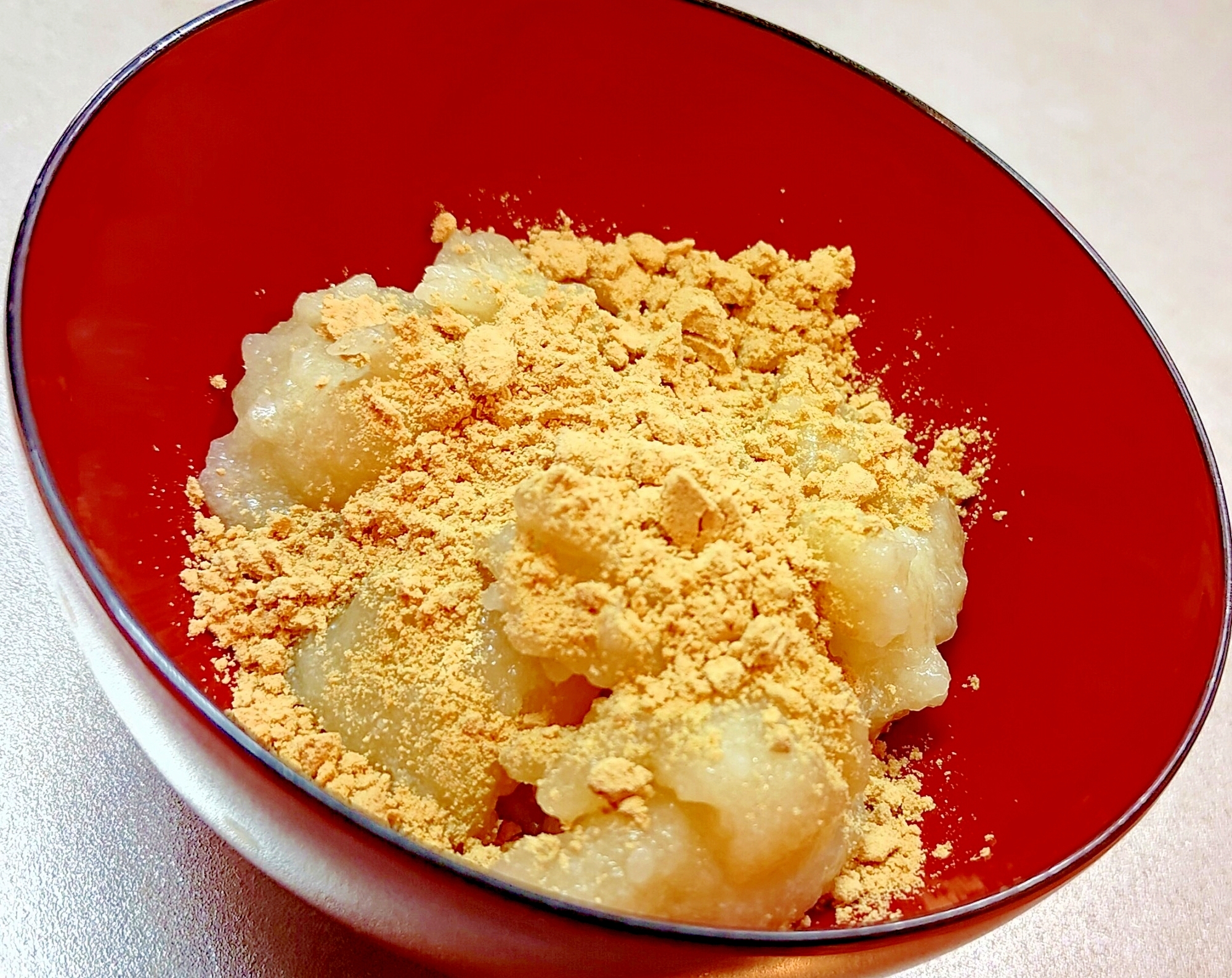 レンジでもちっとふるふる♪豆腐餅(わらび餅風)