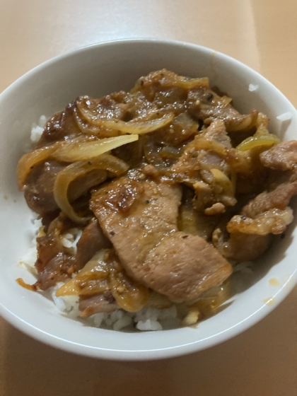 簡単豚丼(生姜焼き)