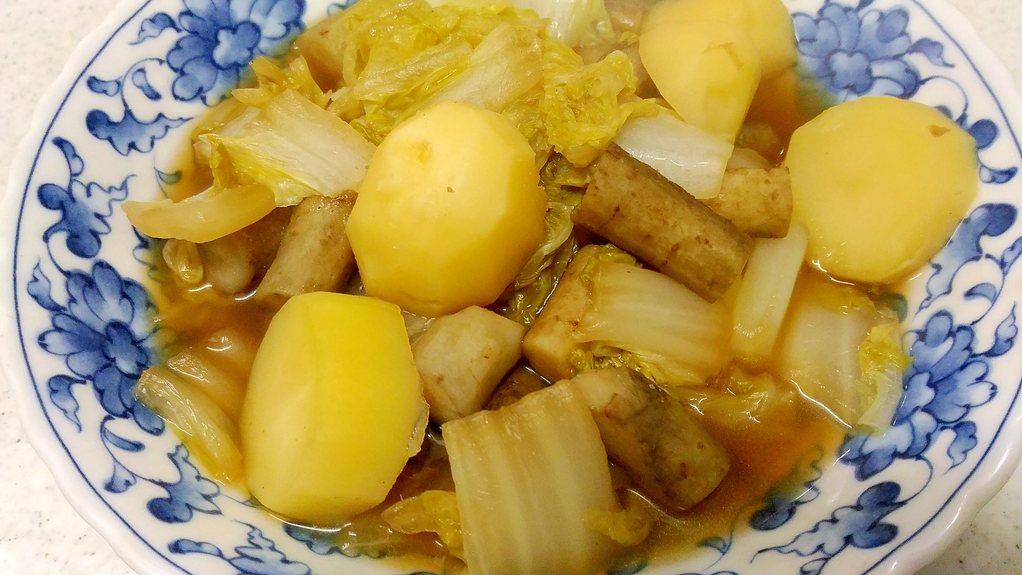 じゃがいもと牛蒡、白菜の炒め煮