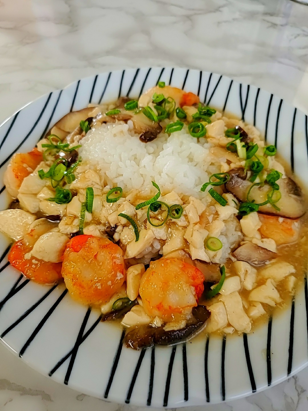 海老と豆腐のあんかけ丼