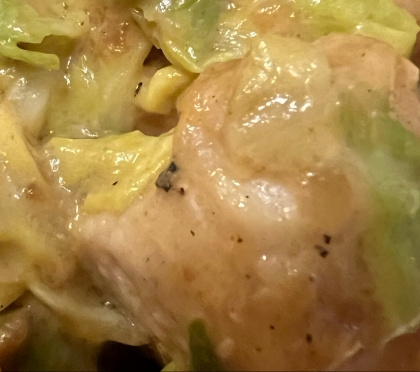 みんな大好き♪鶏むね肉とキャベツのカレーマヨ炒め