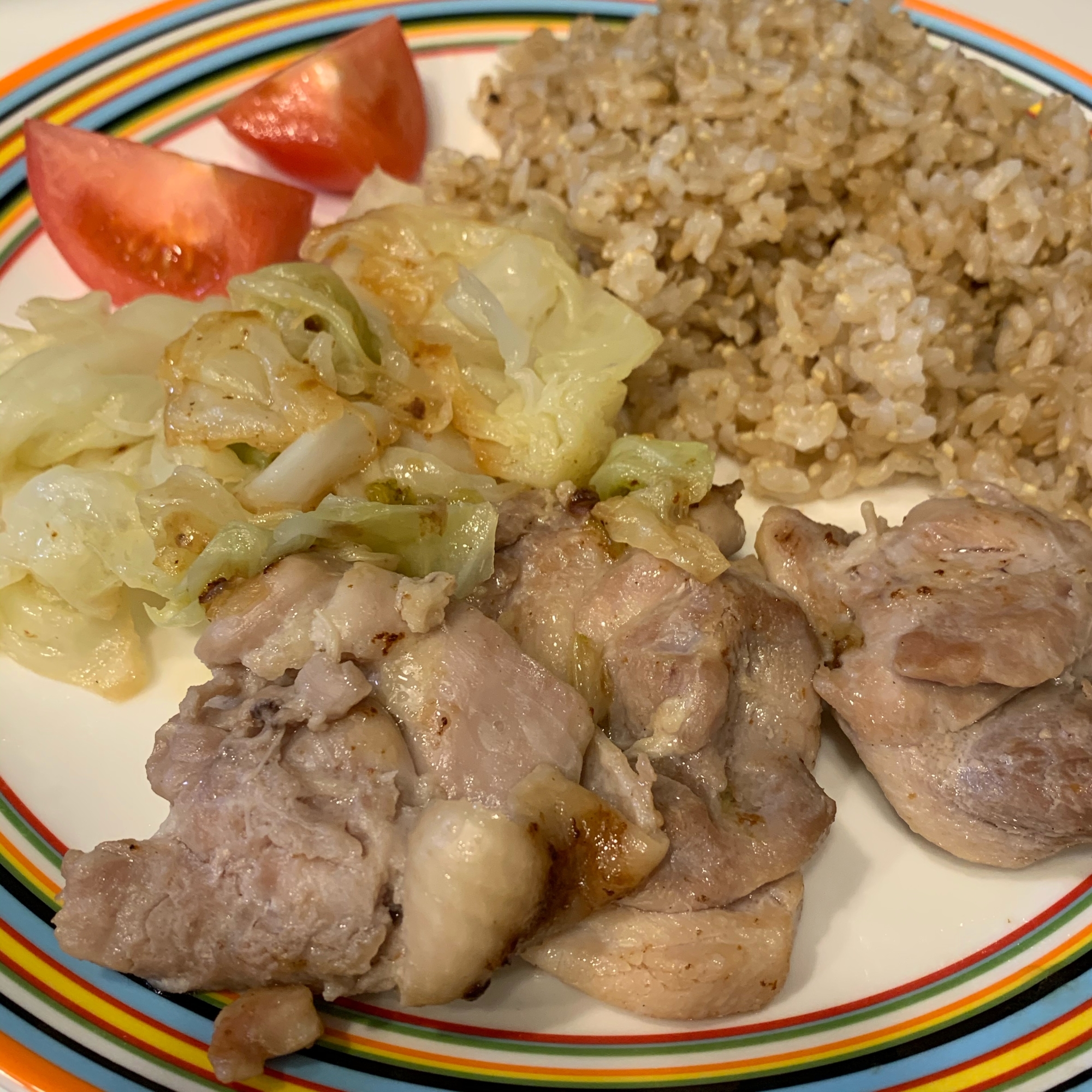 シンプル！鶏肉とキャベツ焼きプレート