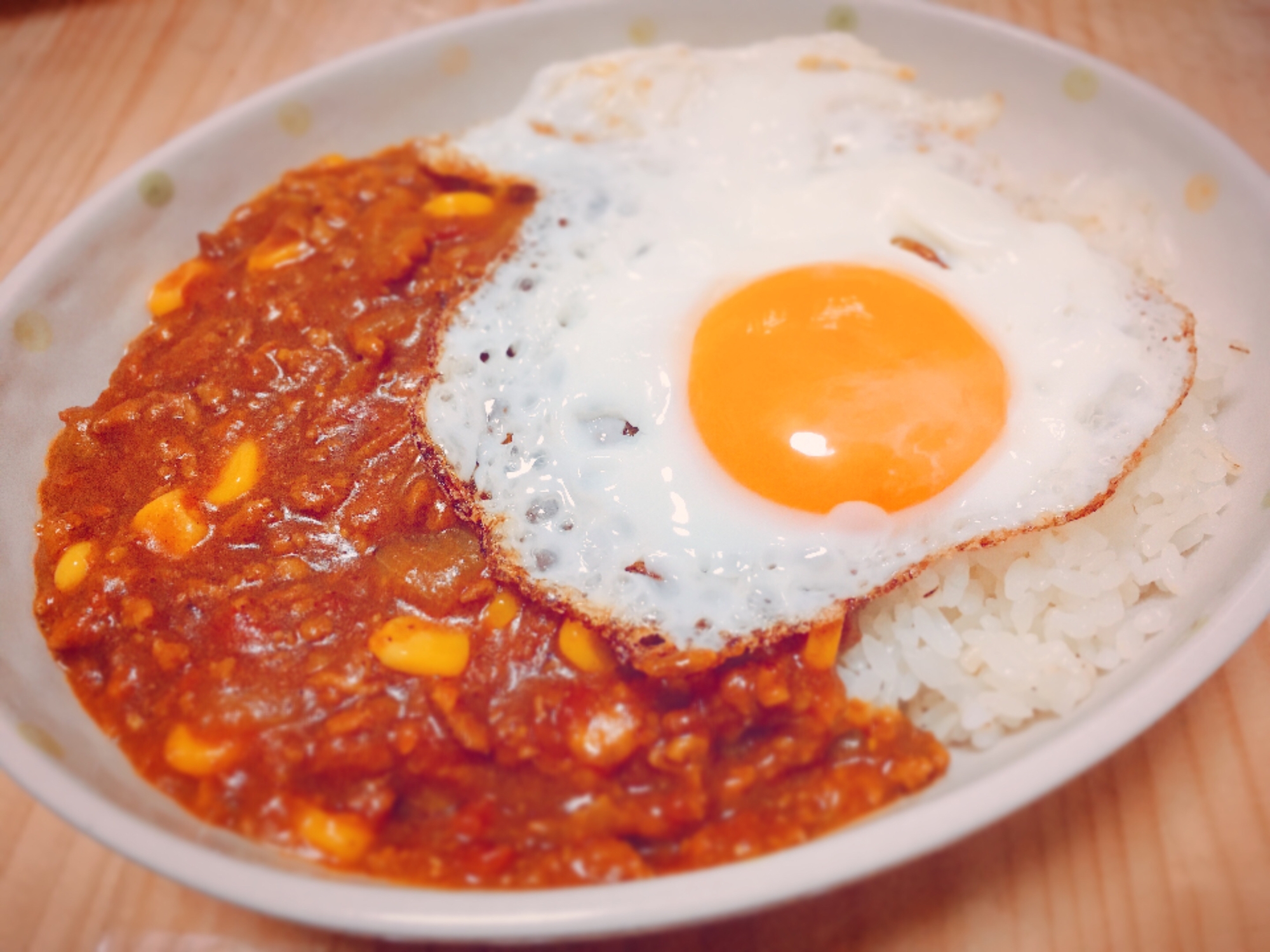 トマトコーンひき肉カレー