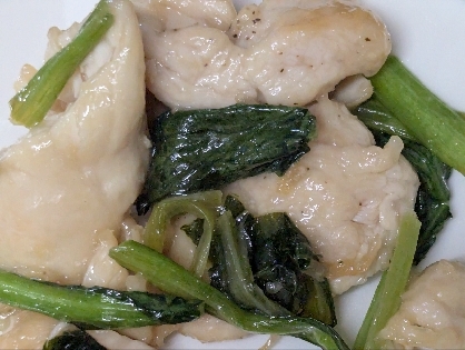 鶏肉と小松菜の炒め物