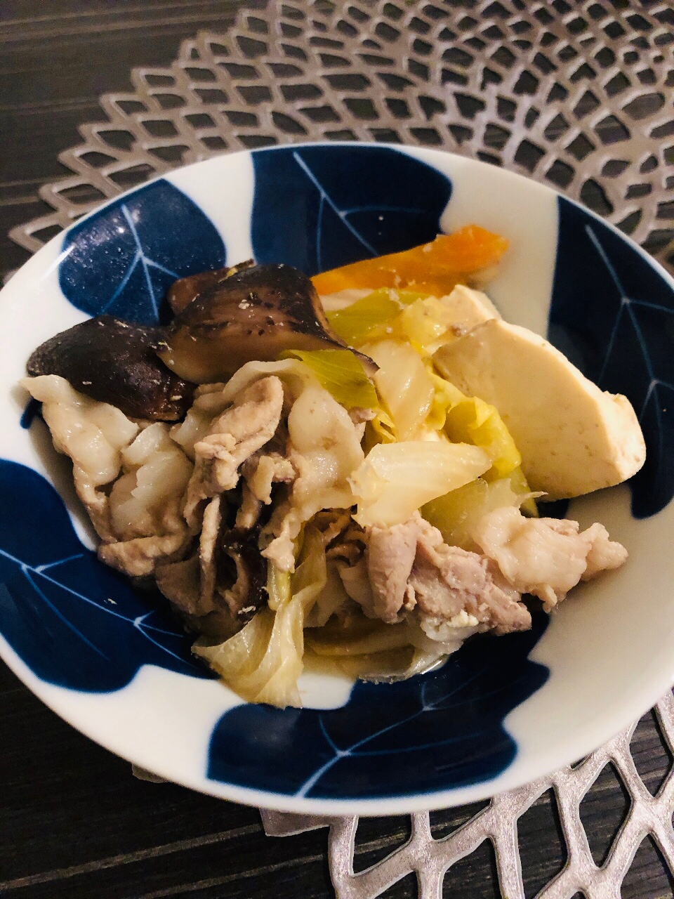 干し椎茸が美味しい豚肉の肉豆腐