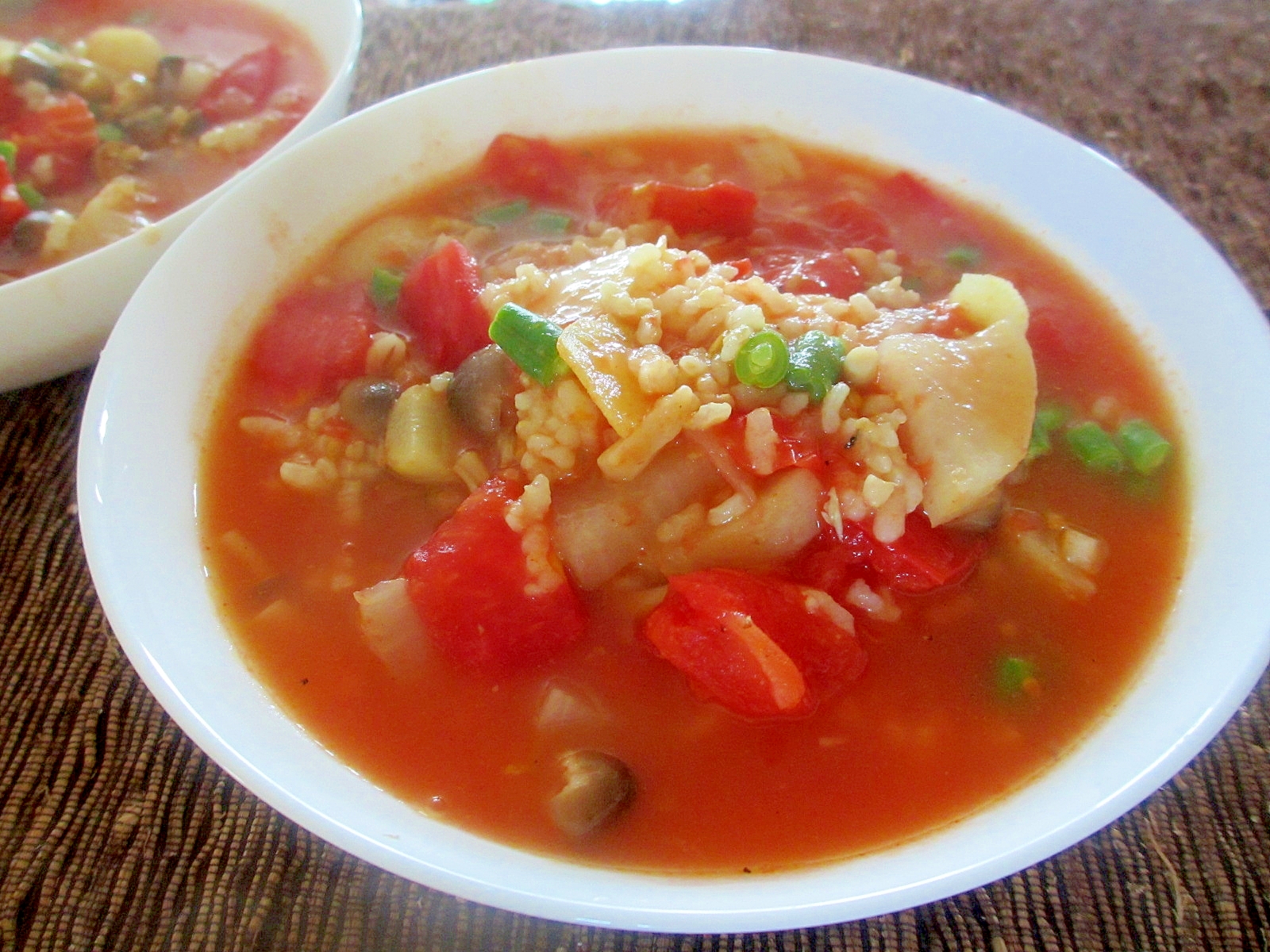 大根とトマトのカレースープご飯