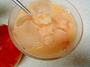 桃のソイミルクティー♥アイス