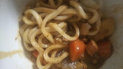 簡単！節約！カレーの残りで作るカレーうどん♪