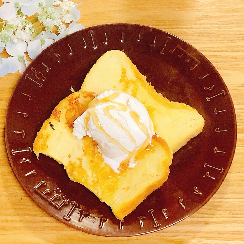 メイプルがけアイス♪フレンチトースト