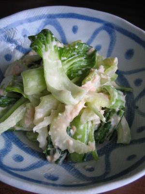 セロリと青梗菜のサラダ