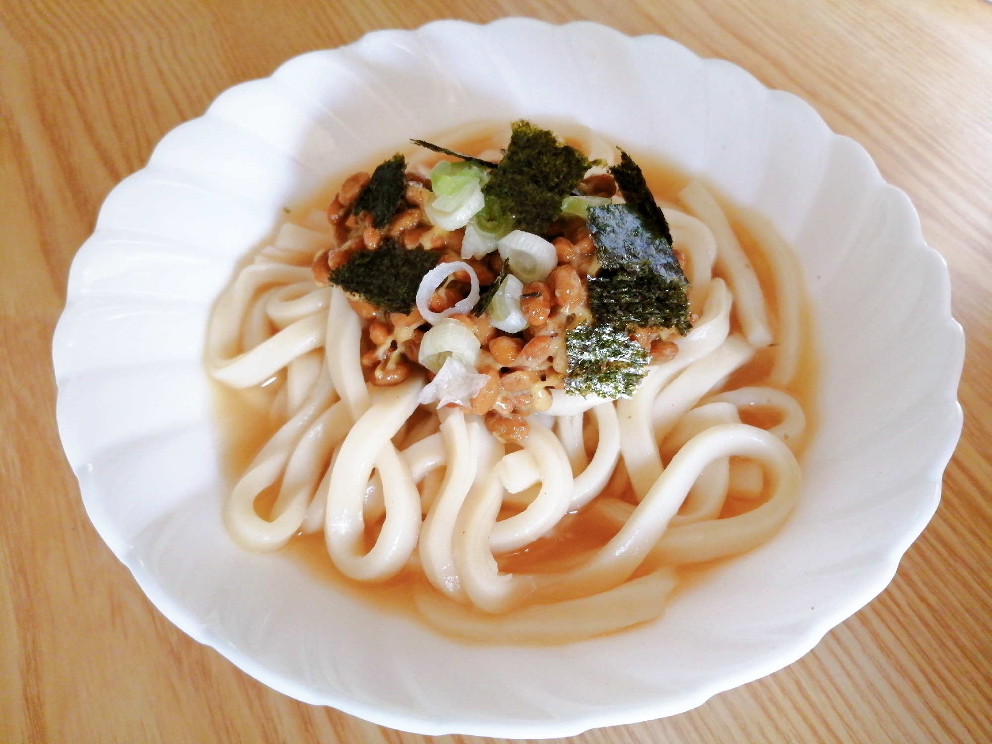 納豆の温うどん