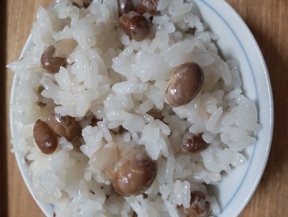 乾煎り＆下茹で不要☆余った節分豆で作る福豆ご飯