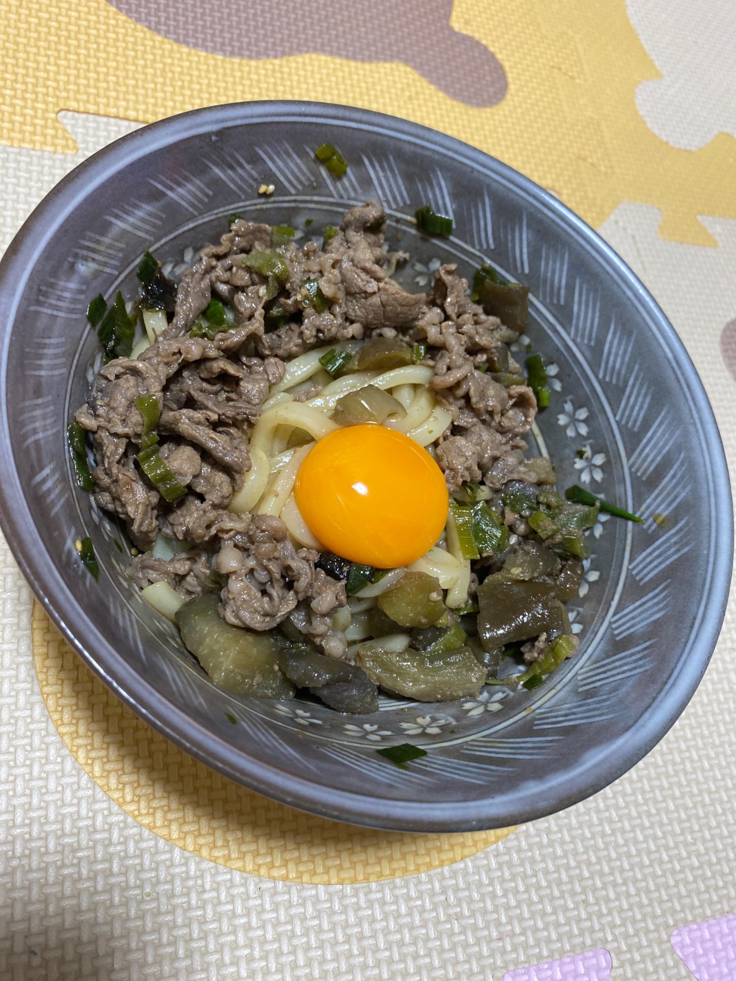 牛肉とナスの油そば風うどん