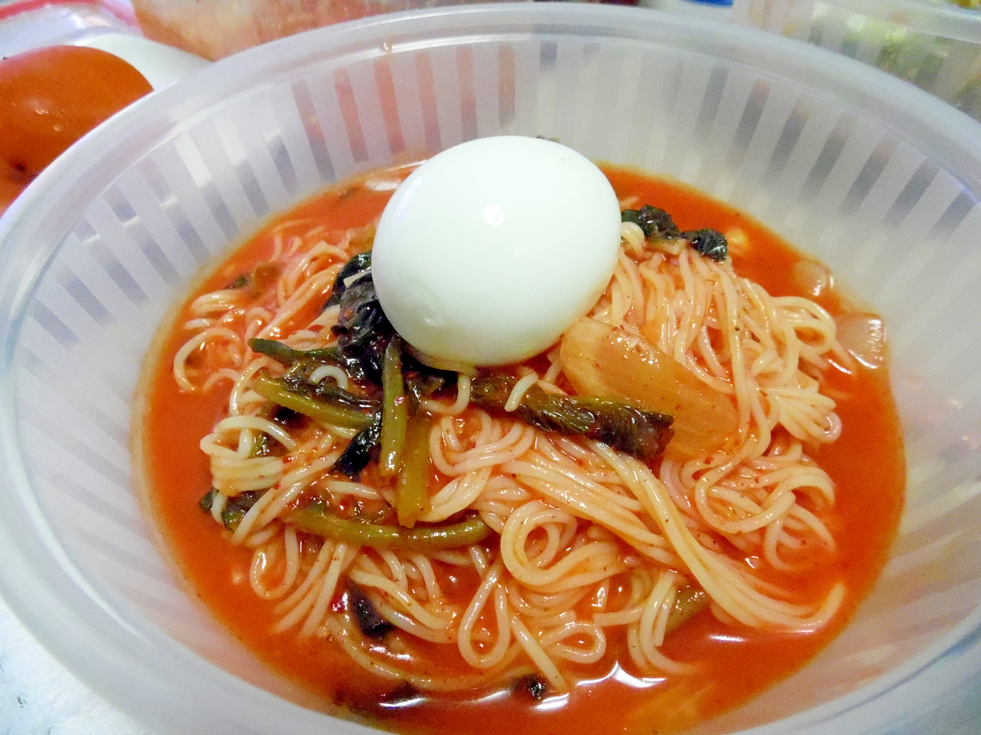 韓国風　青菜キムチ素麺