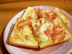 【お手伝いレシピ】簡単朝食☆えびトースト！！