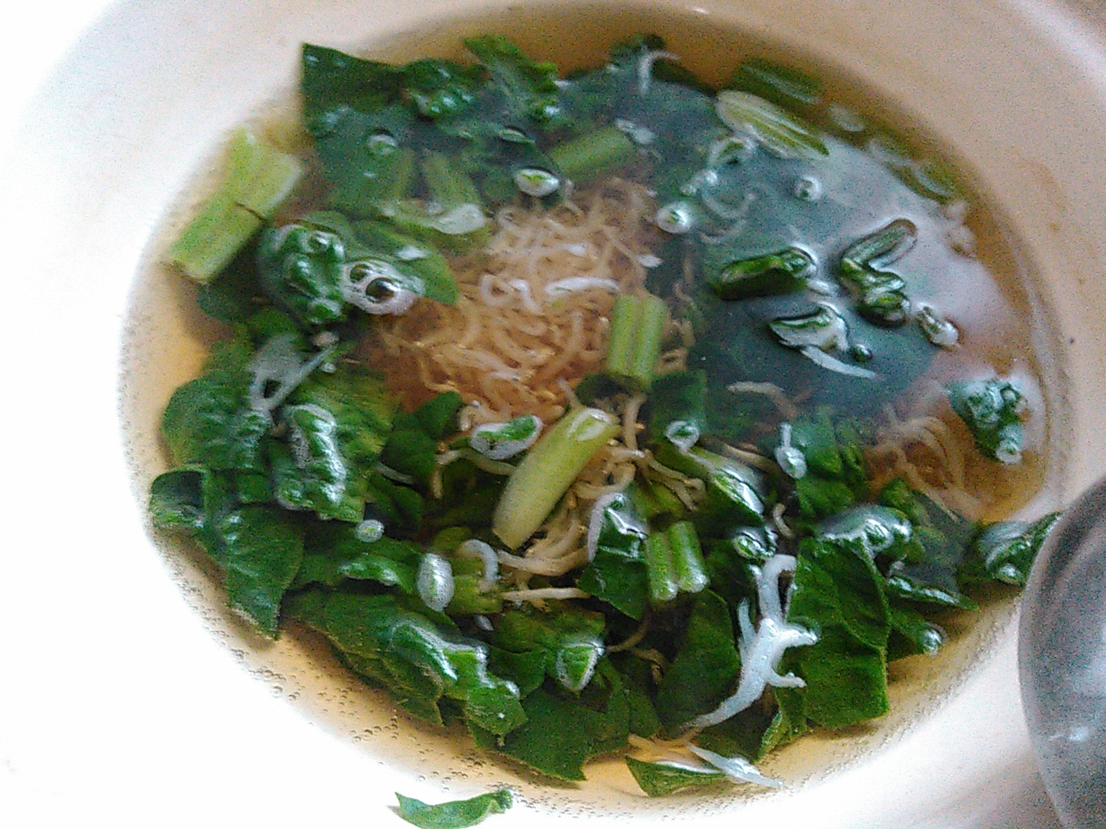 小松菜としらすのスープ