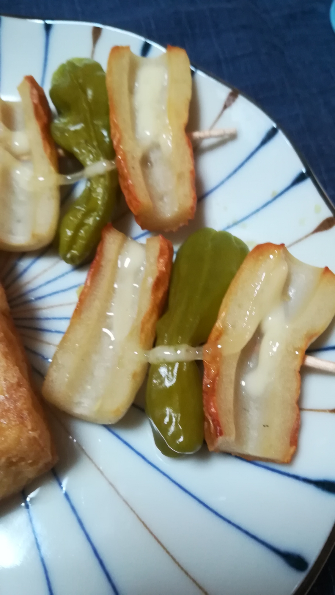 ちくわと獅子唐のトースター焼き