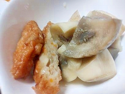 白茄子と　野菜天の　煮物