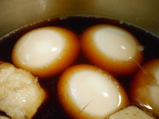 角煮の煮汁で作る煮卵、最高～♪　旨々～♪
ご馳走様でした❤