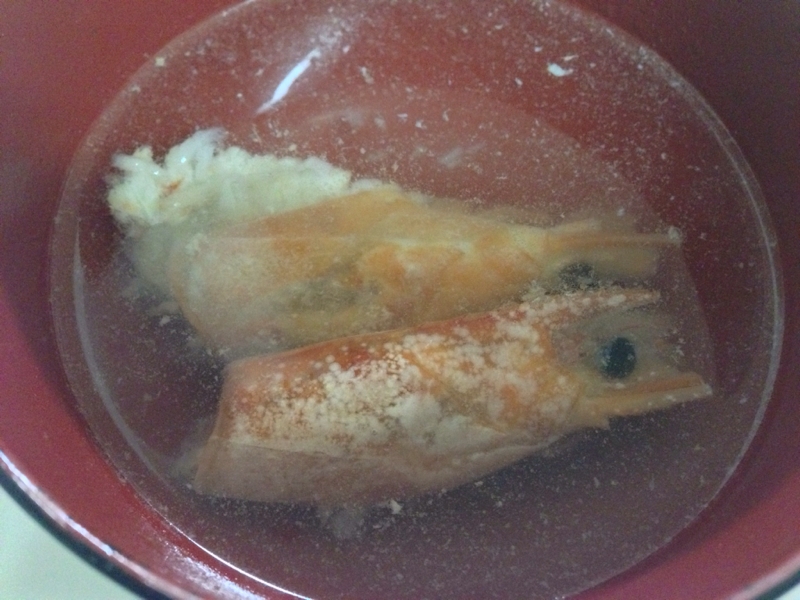 海老の頭は捨てないで お吸い物にどうぞ レシピ 作り方 By にいさん6011 楽天レシピ