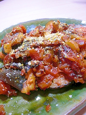手抜き万歳!塩さばとナスのトマト煮込み