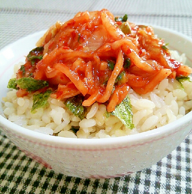 ❀キムチバター醤油ご飯❀