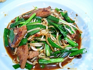 焼き肉のタレを使ってレバニラ炒め!