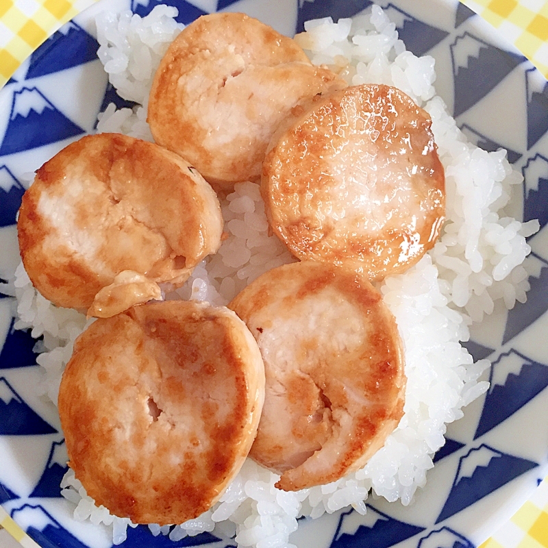 鶏ハムの麺つゆバター焼き☆