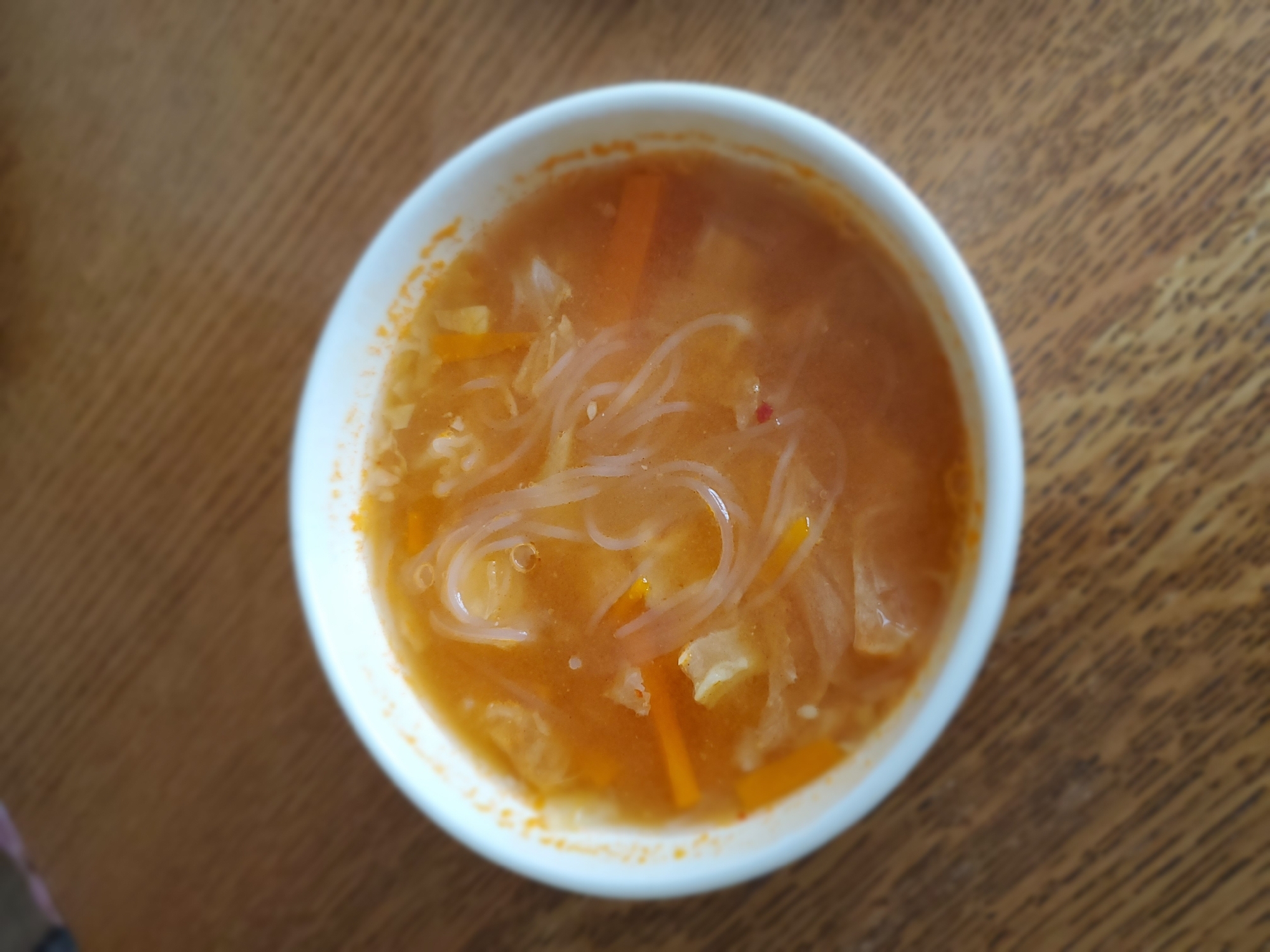 人参と春雨のキムチスープ