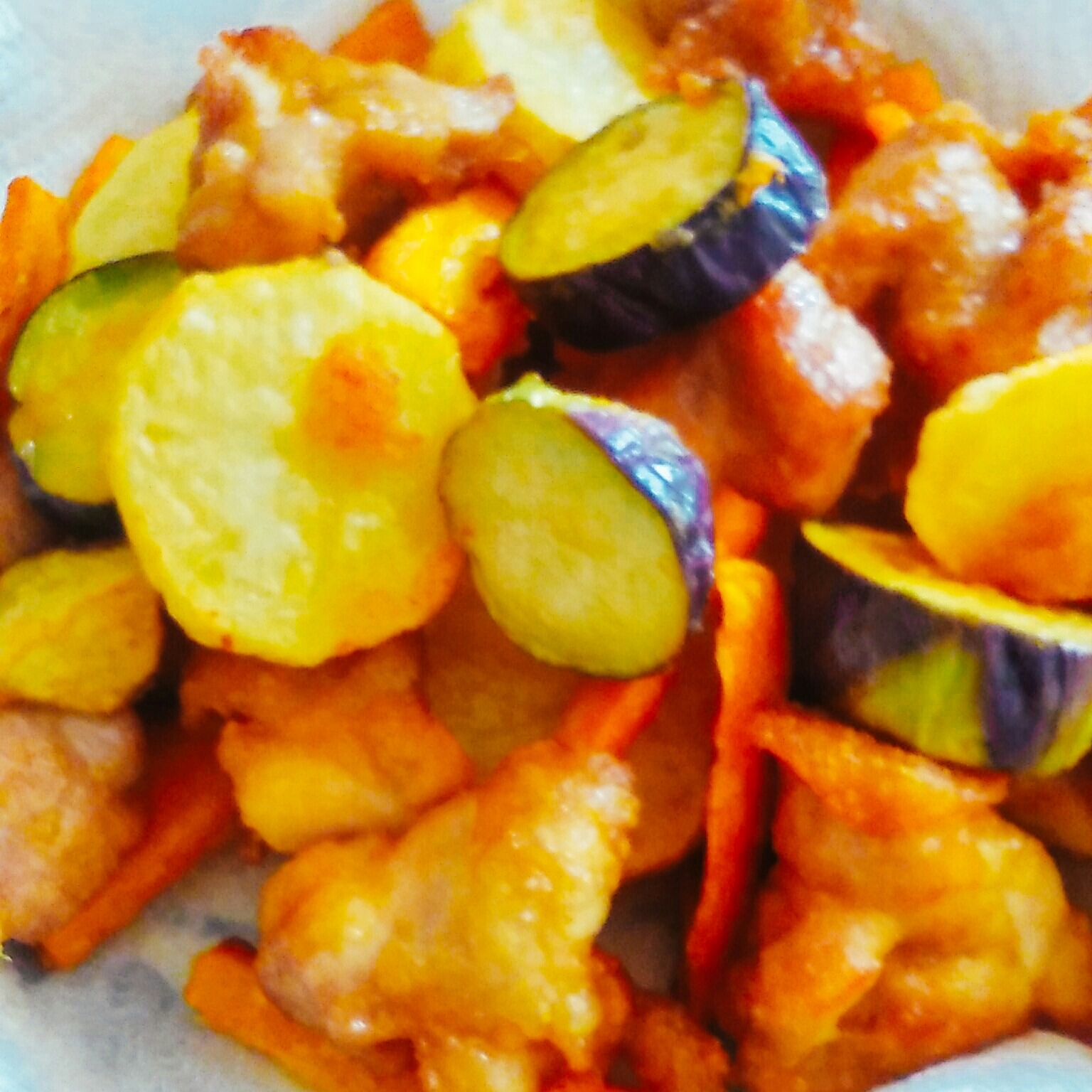 ごろごろ野菜鶏ももの唐揚げ