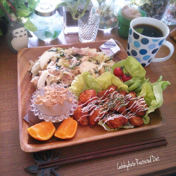 糖質制限★糖質０麺で満腹低糖質★上海焼きそば風♡