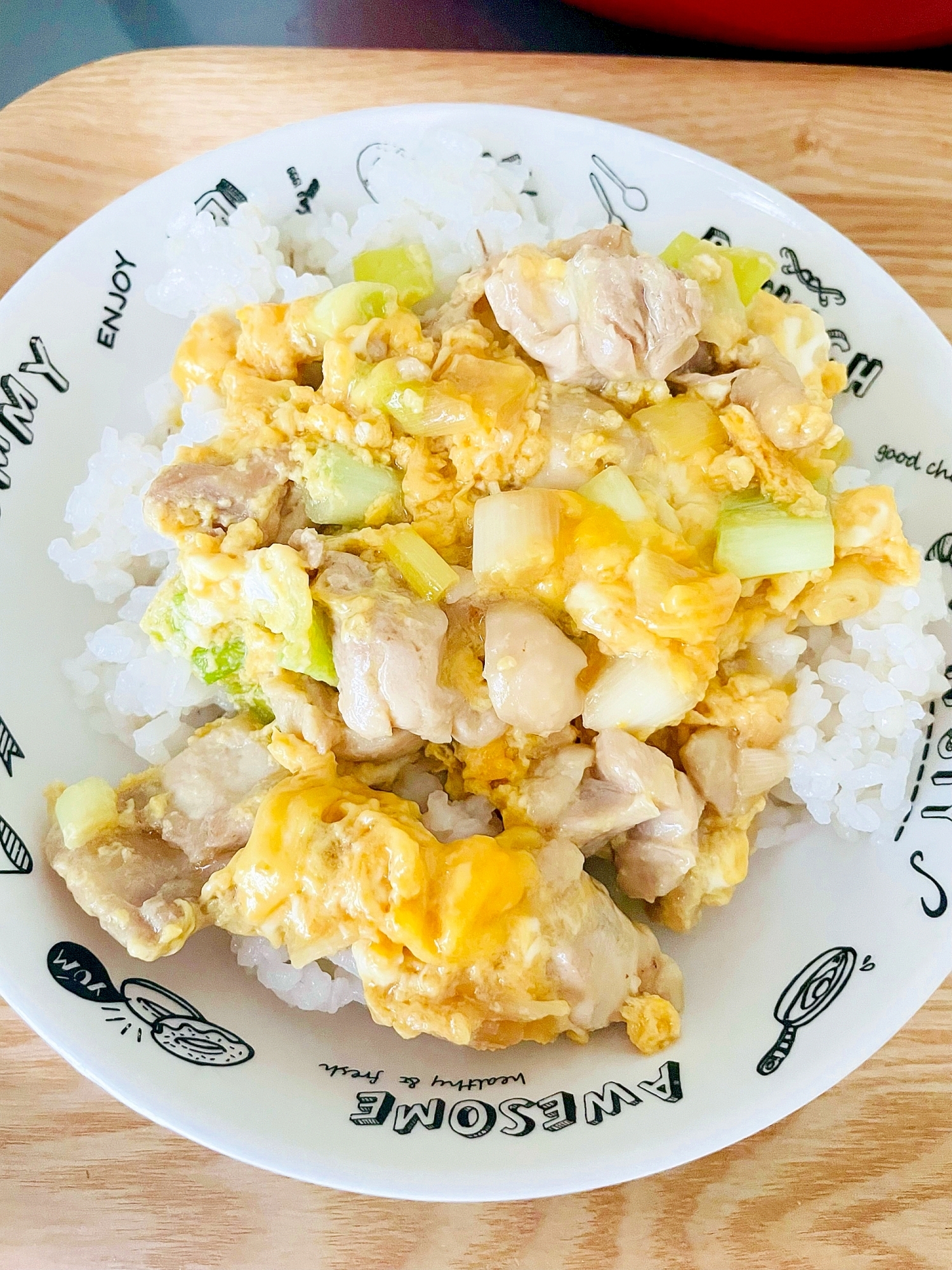 ネギ入り！親子丼