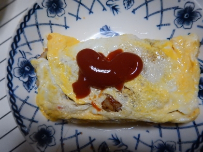 卵焼きフライパンでオムライス♡