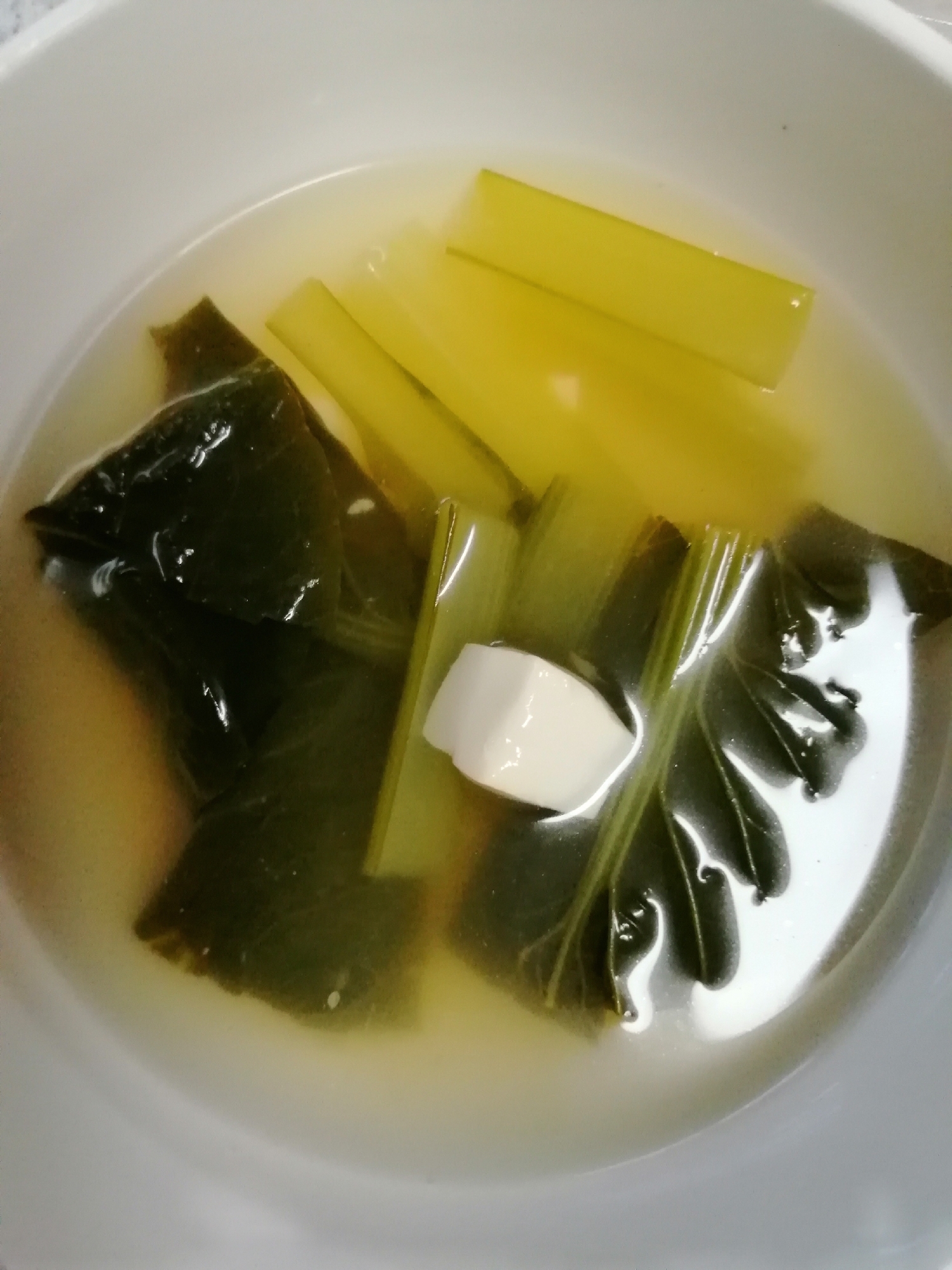 小松菜の中華スープ