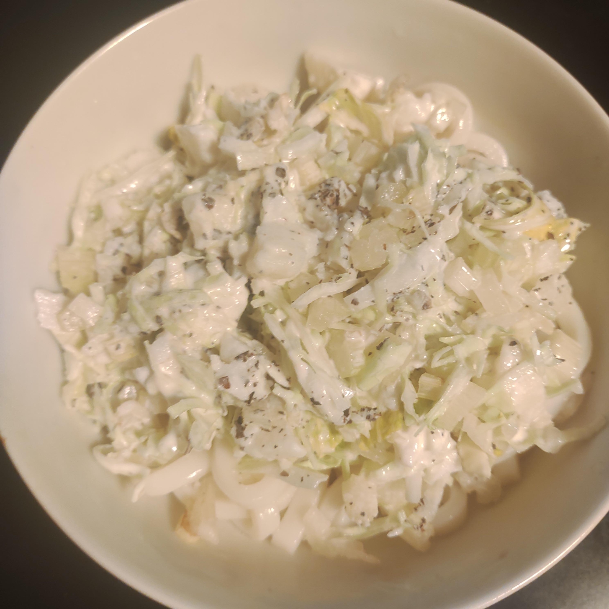 キャベツ、セロリ、じゃがいも、バジル冷やしうどん