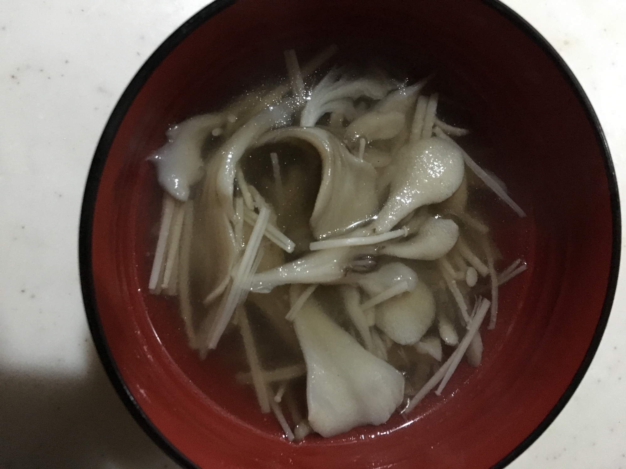 まいたけとえのきの中華スープ