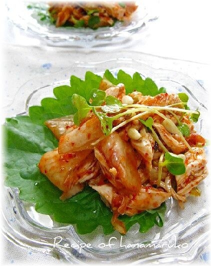 鶏ささみのキムチ和え レシピ 作り方 By はなまる子 楽天レシピ