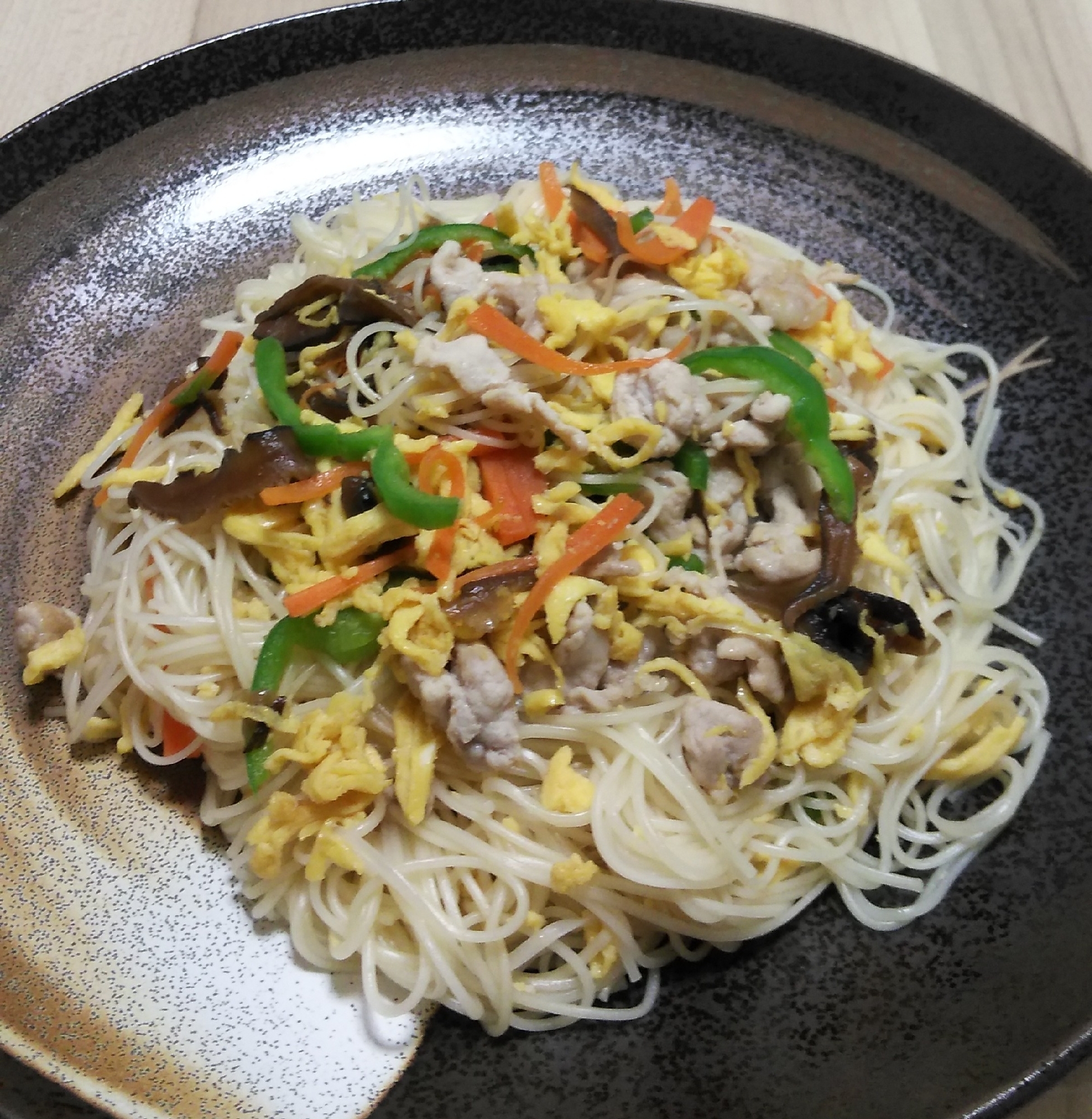 オイスターソースでそうめんチャンプルー