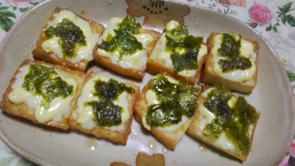 トースターde厚揚げの海苔チーズ焼き☆